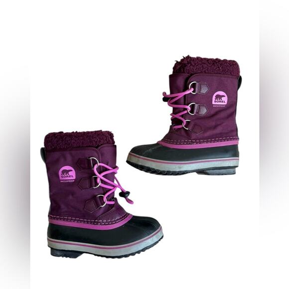 Sorel Yoot Pac Nylon Youth waterproof boot size 1 - Picture 2 of 7